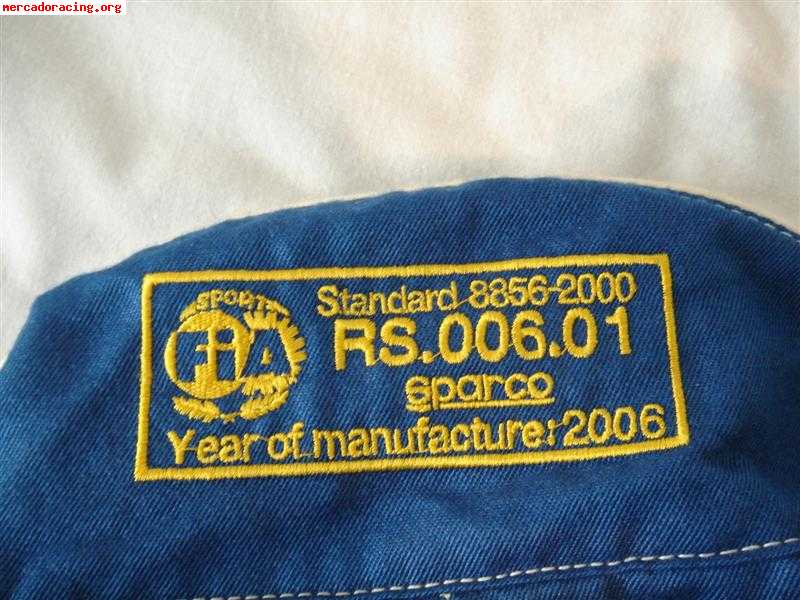 Vendo mono sparco ignifugo homologado impecable - sólo 2 día