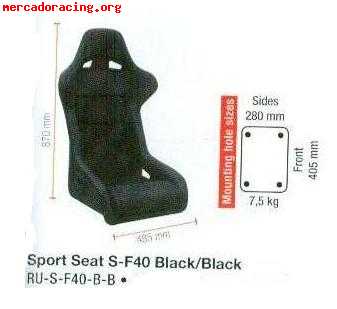 Se vende baquet fijo raceland seat sport