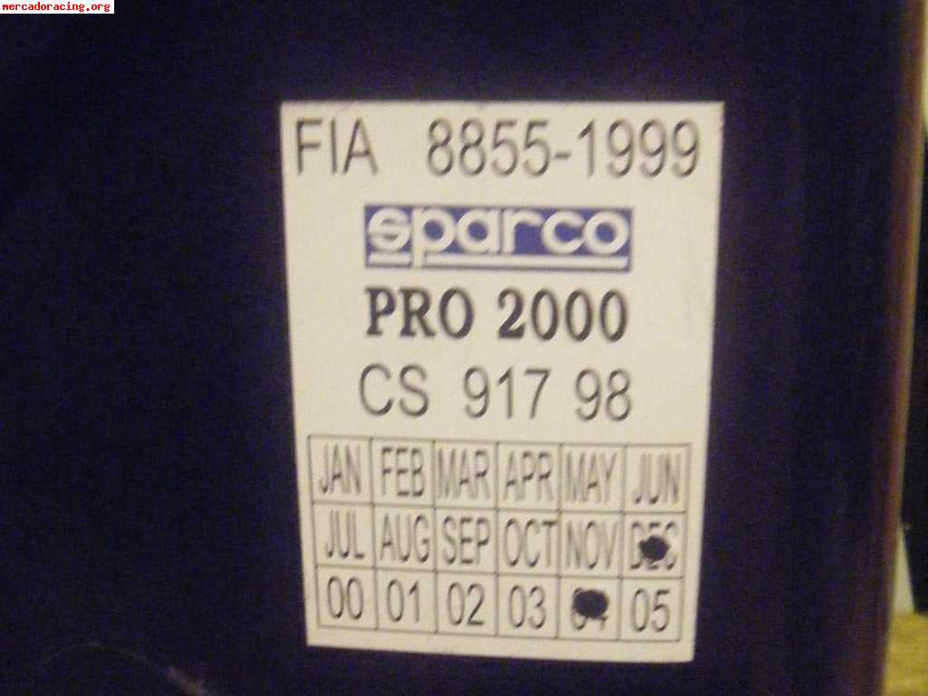 Bacquet sparco pro2000