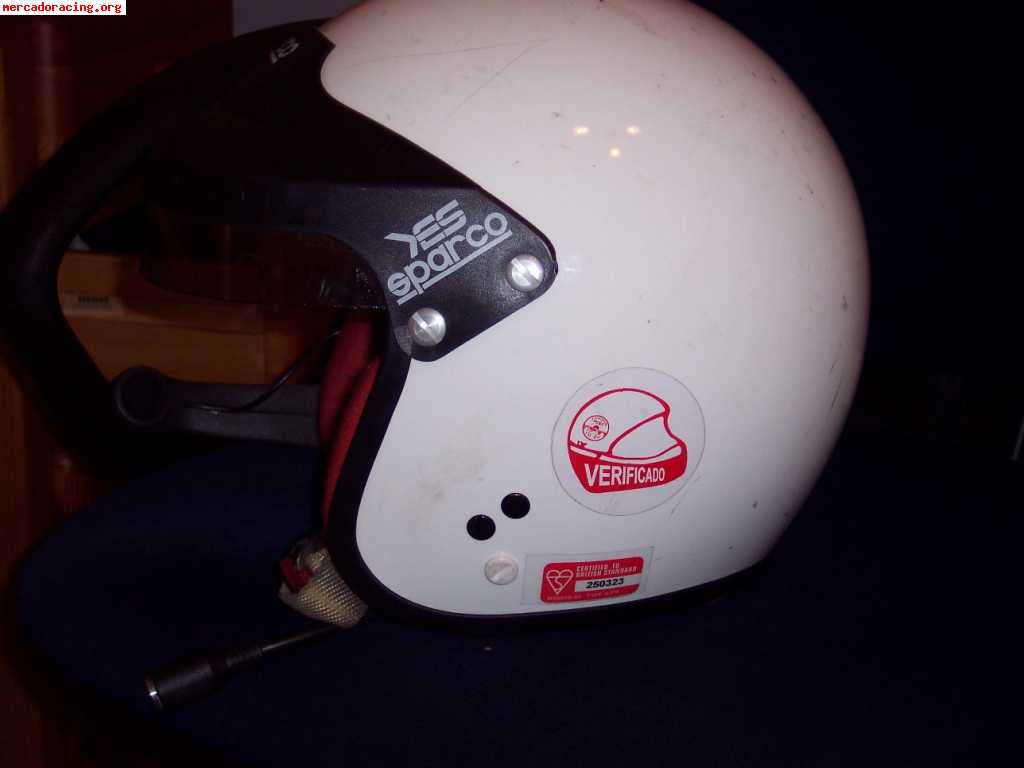 Vendo casco sparco jet con interfonos instalados omp y colla