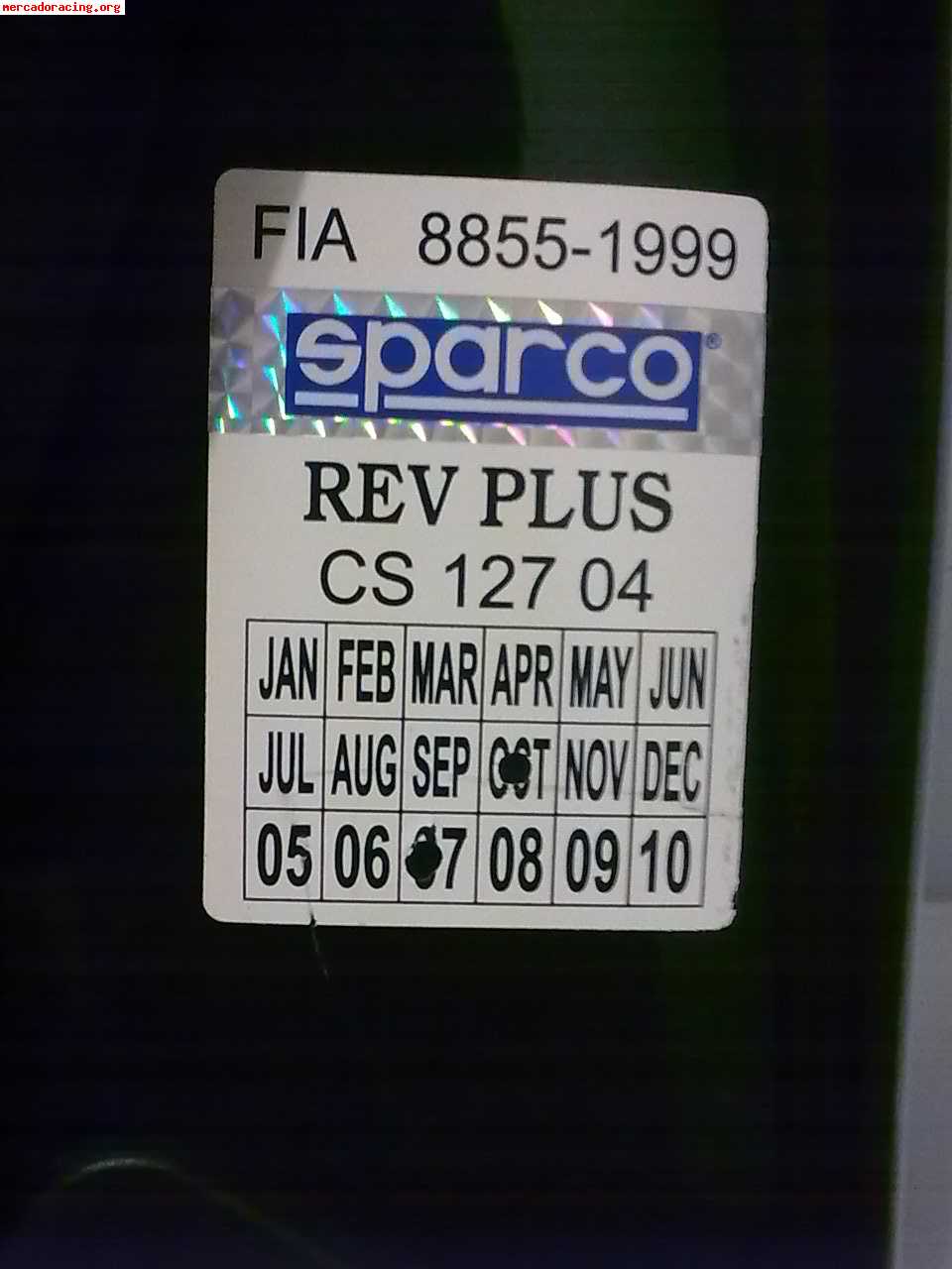 Baquet sparco rev plus