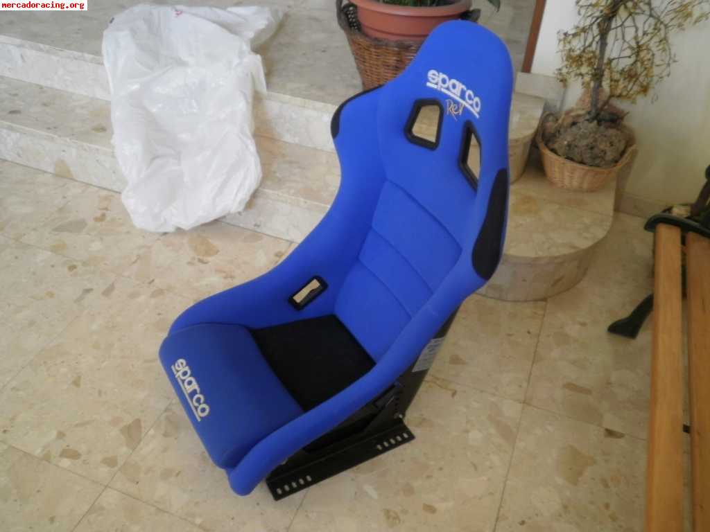 Cambio baquet sparco rev azul por negro