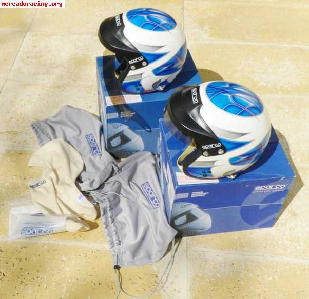 Vendo 2 cascos sparco pro jet color homologados fia con los 