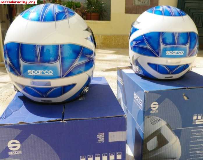 Vendo 2 cascos sparco pro jet color homologados fia con los 