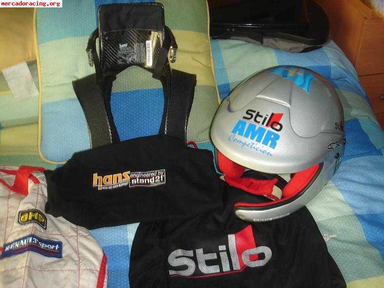 Casco stilo wrc 03 y hans stand 21 de carbono.