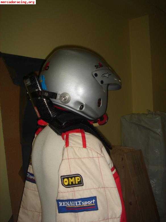 Casco stilo wrc 03 , hans stand 21 de carbono y mono omp.