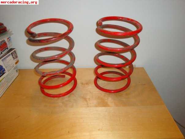 Muelles selex rojos -3,5cm para peugeot 205 o compatibles