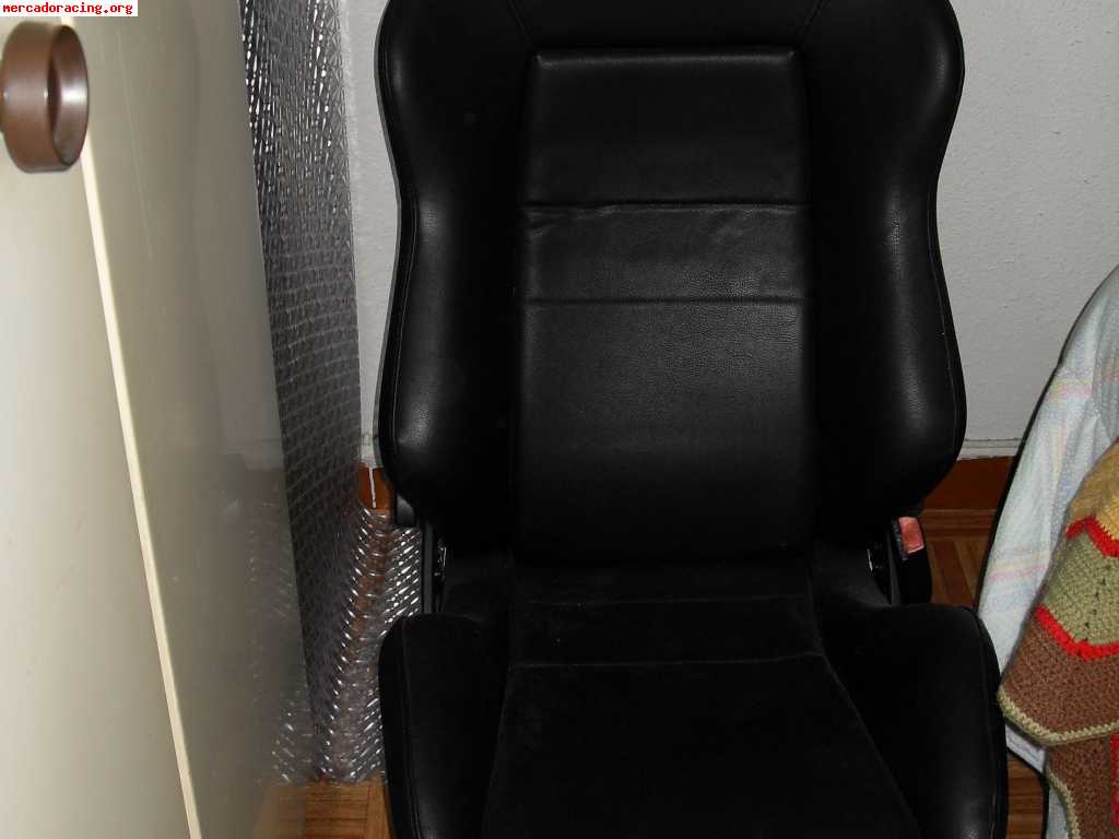 Semibakets recaro speed cuero negro