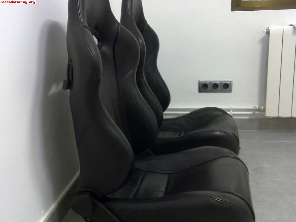  vendo semibackets  de cuero  negro