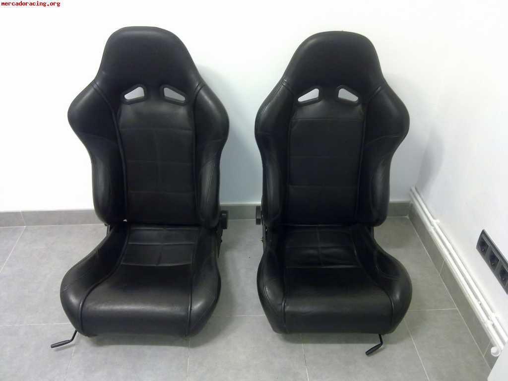  vendo semibackets  de cuero  negro
