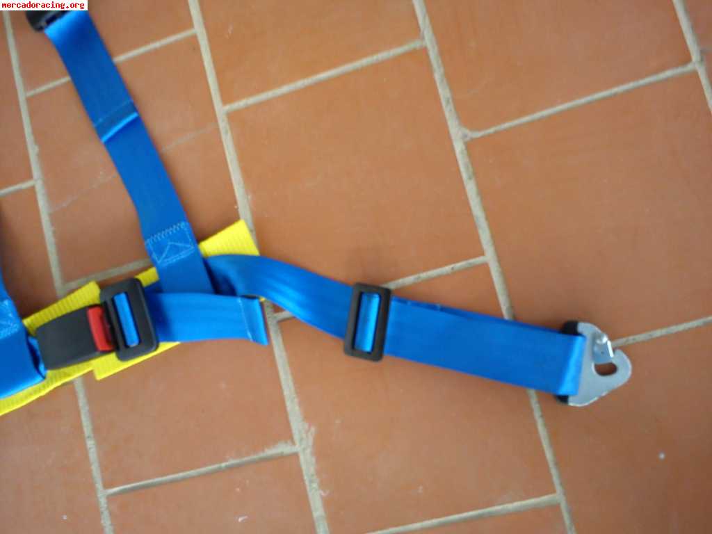 Juego de 2 arneses sparco azules 3 puntos