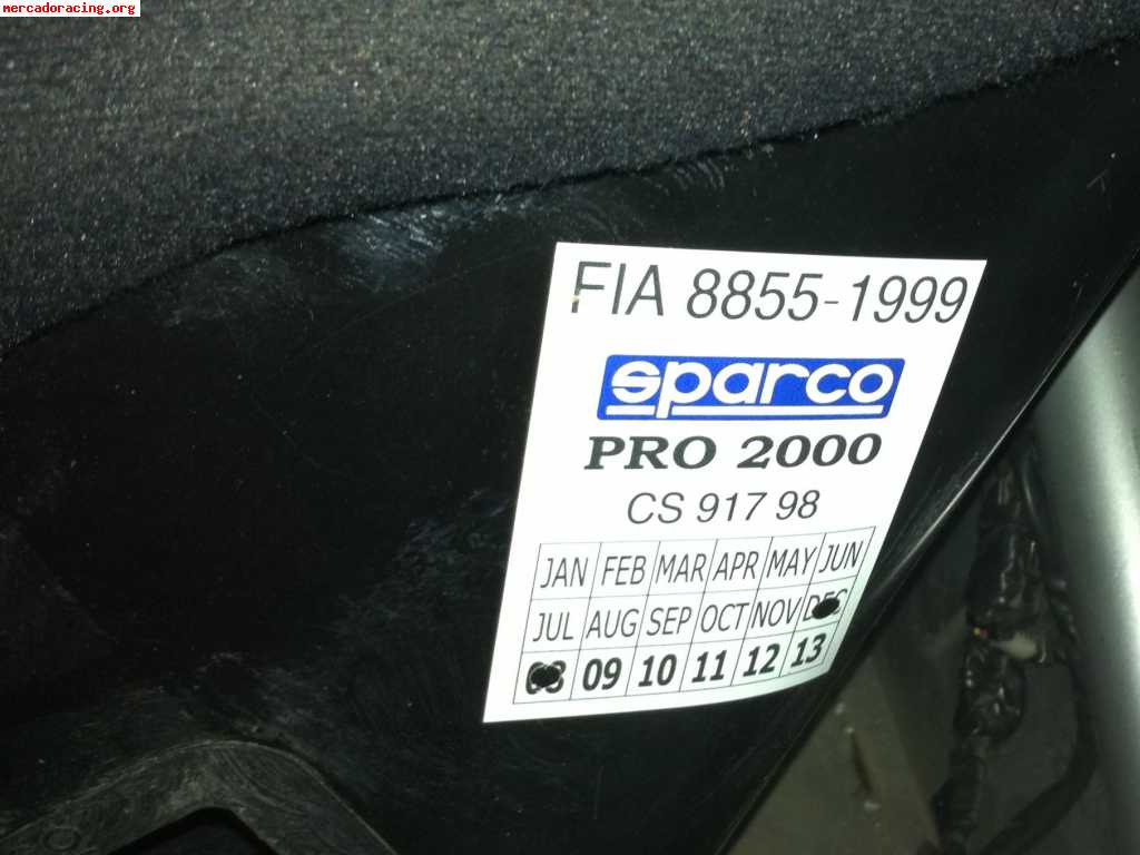 Vendo 2 baquets sparco pro200 homologados hasta 2013 por 350