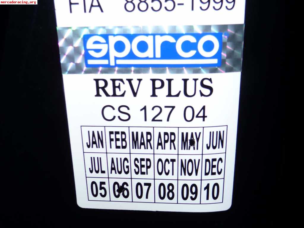 Vendo sparco rev 5 plus a estrenar caduca en mayo 