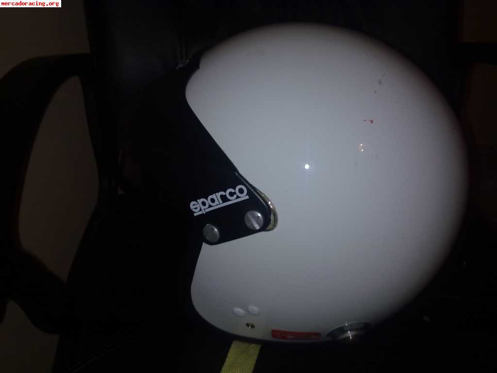 1 casco sparco pro-jet con clips de hans