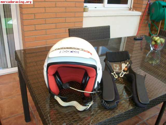 Hans y casco sparco pro rally 