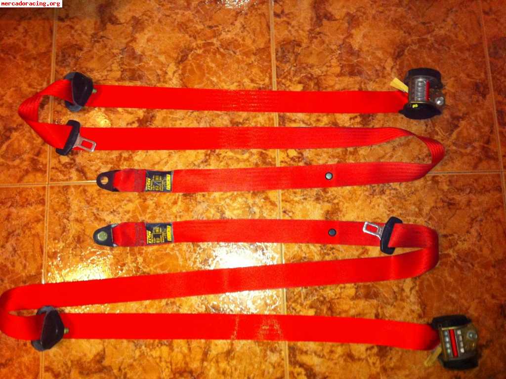 2 cinturones rojos de 2,5m de largo ( 80€ )