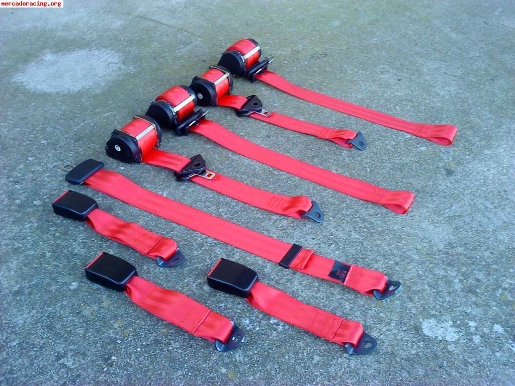 Cinturones seguridad rojos a estrenar por 40€