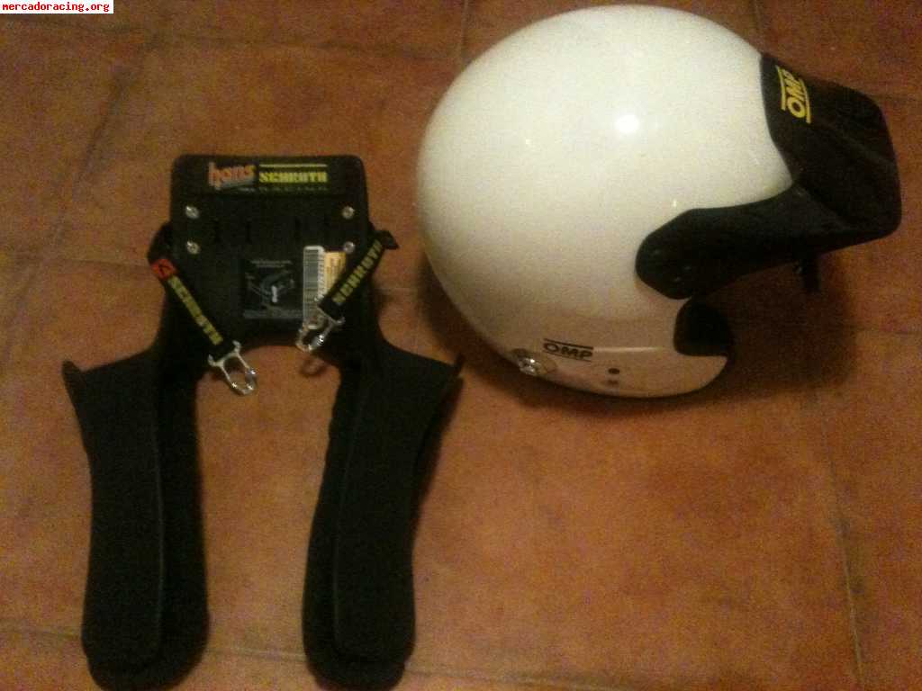 Vendo casco y hans nueva reglamentacion snell 550 euros