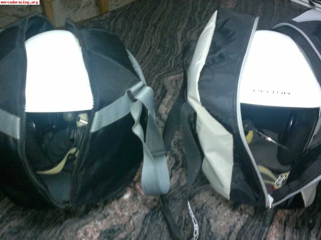 Vendo estos 2 cascos peltor con clips para hans