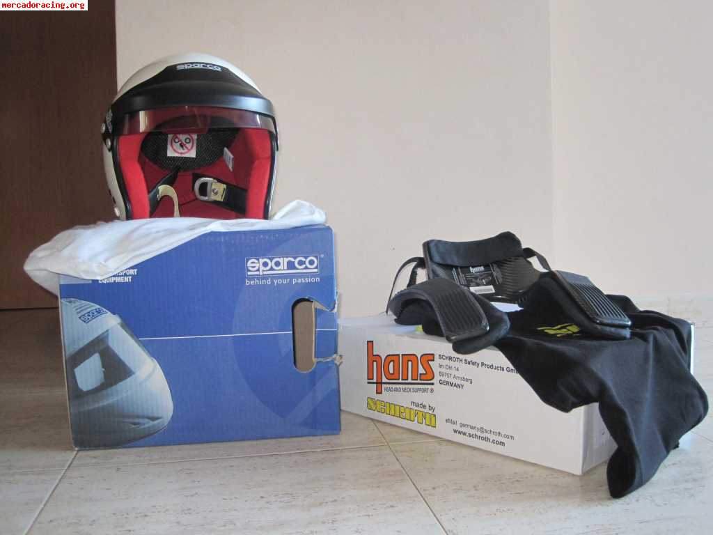 Vendo hans y casco