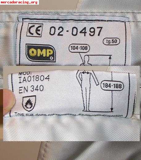 Mono omp nomex copa seat año 2003