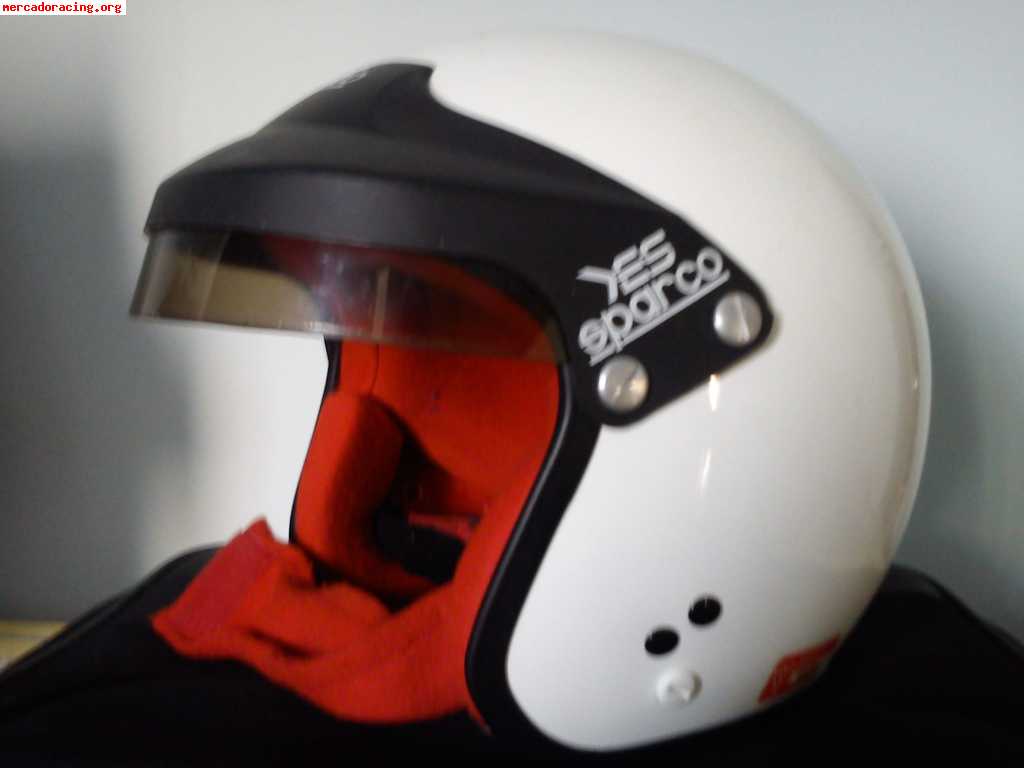 Cascos sparco jet sin clips hans