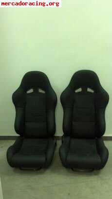 Vendo 2 semibackets indy nuevos. negro en cuero. 280€