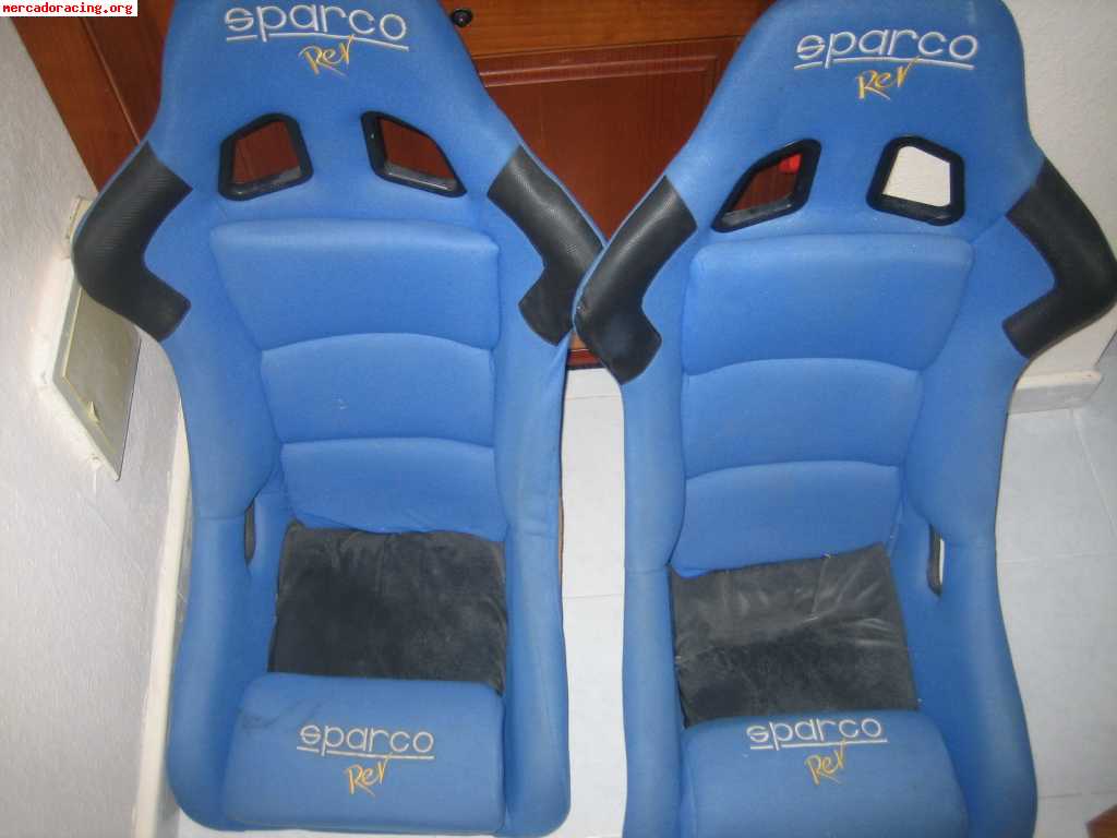 Baquets sparco rev azules de carbono caducados