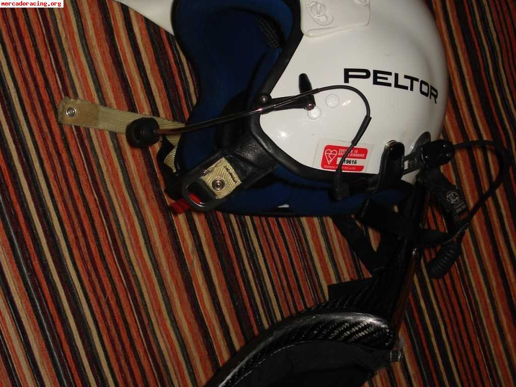 Vendo casco peltor, centralita y hans omp