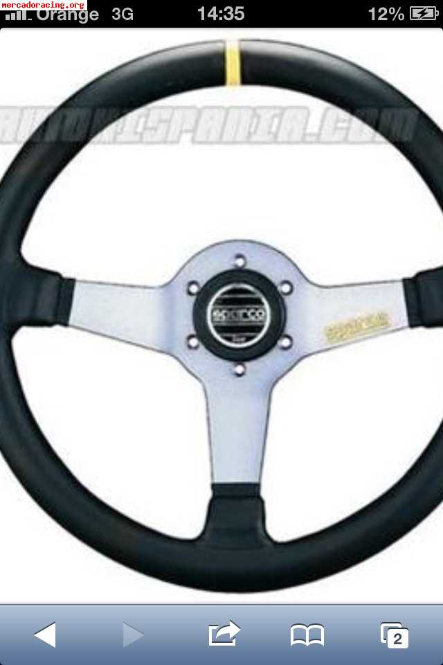 Volante sparco plata desplazado solo 60€!