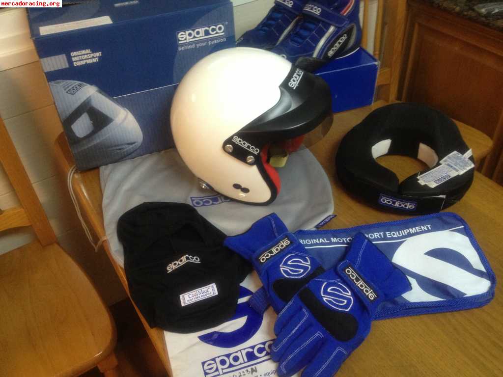 Casco sparco pro jet clips de hans   equipación