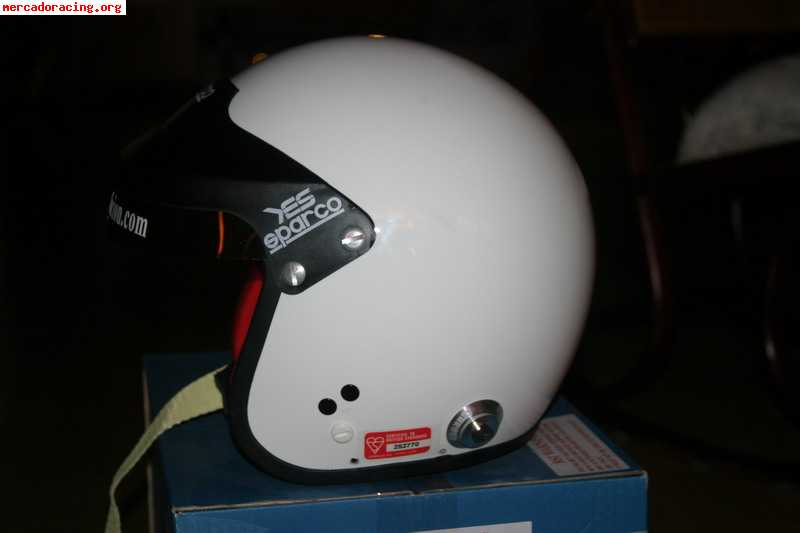 Vendo casco sparco pro jet con clip de hans