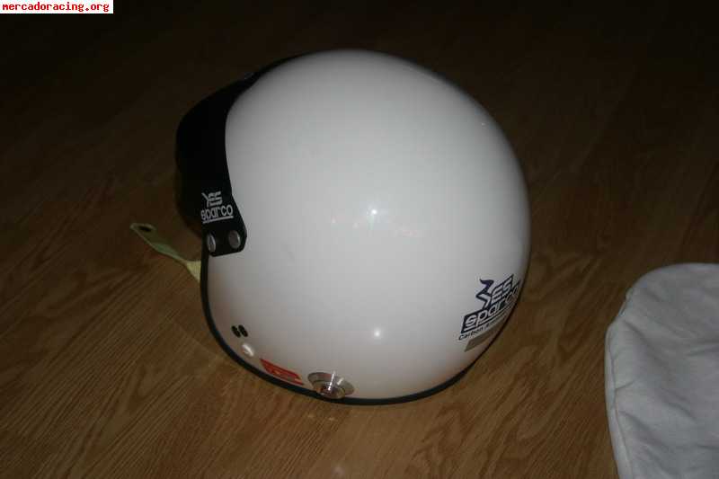 Vendo casco sparco pro jet con clip de hans