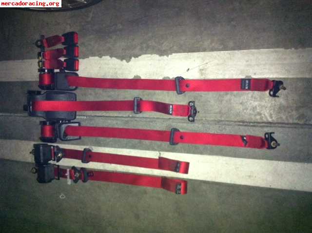 Cinturones rojos 5 carretes casi nuevos cambio