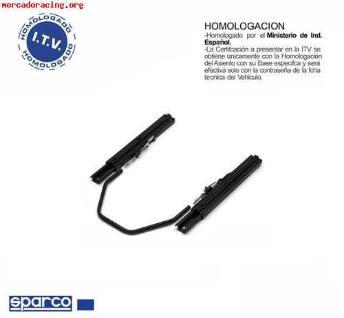 Asiento semi-bacquet sparco r100   guias correderas sparco r