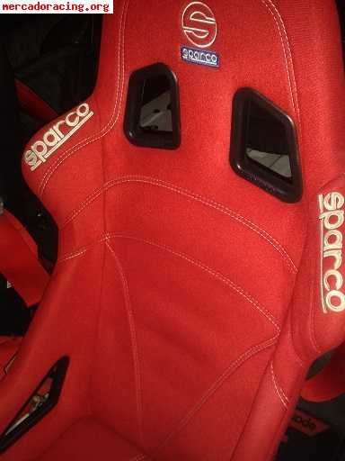 Baquet sparco sprint v,2 arneses sabelt y 1 base mas guia sa