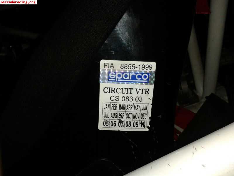 Pareja backets sparco circuit vtr homologados
