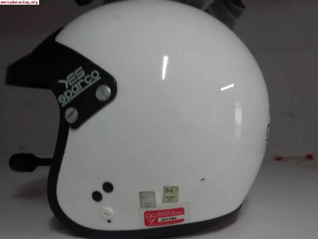 Casco sparco talla m con interfono y homologación vigente