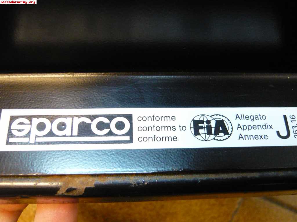 Base guías cinturón sparco peugeot 206