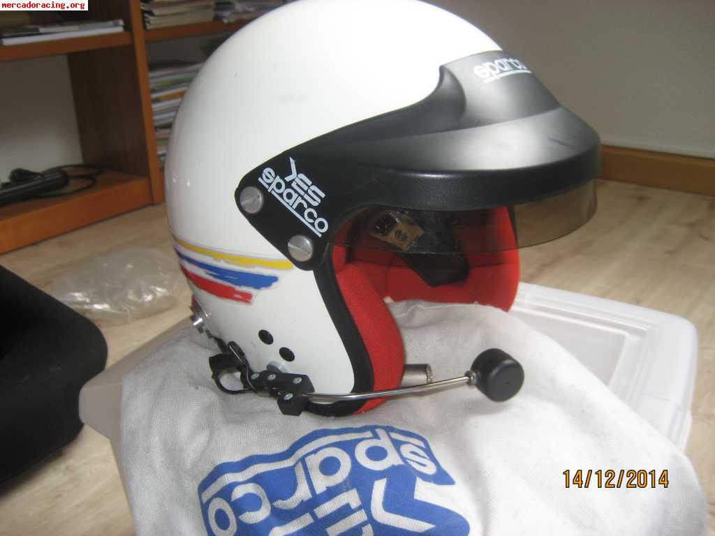 Casco sparco con interfonos