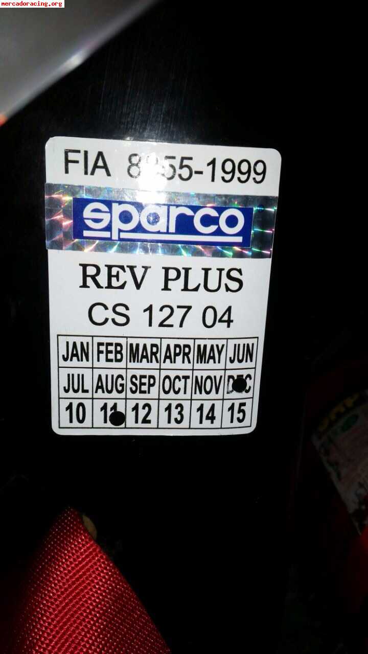 Sparco rev plus con homologacion fia