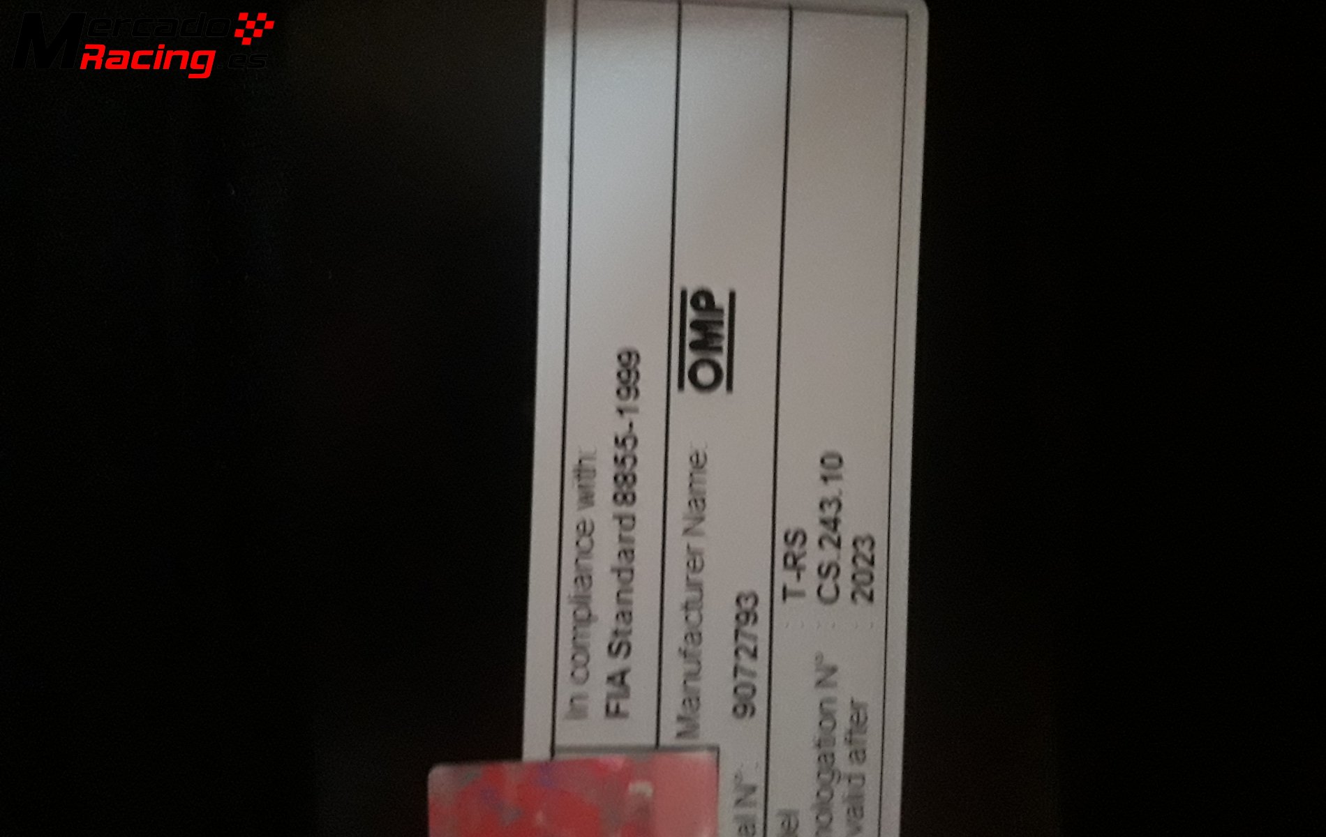 Baquets y arneses homologacion 2023