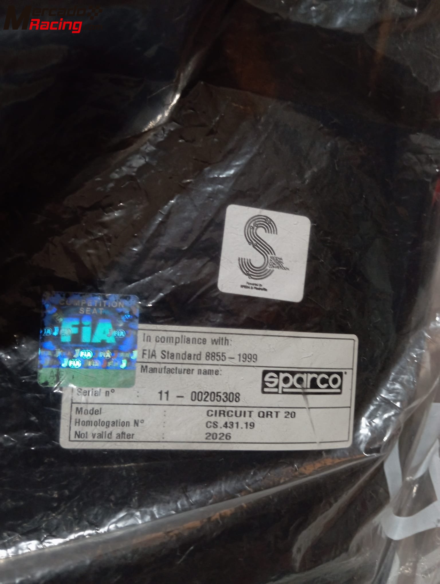Se vende pareja de baquet sparco circuit qrt 20 válidos hasta 2026 incluido 