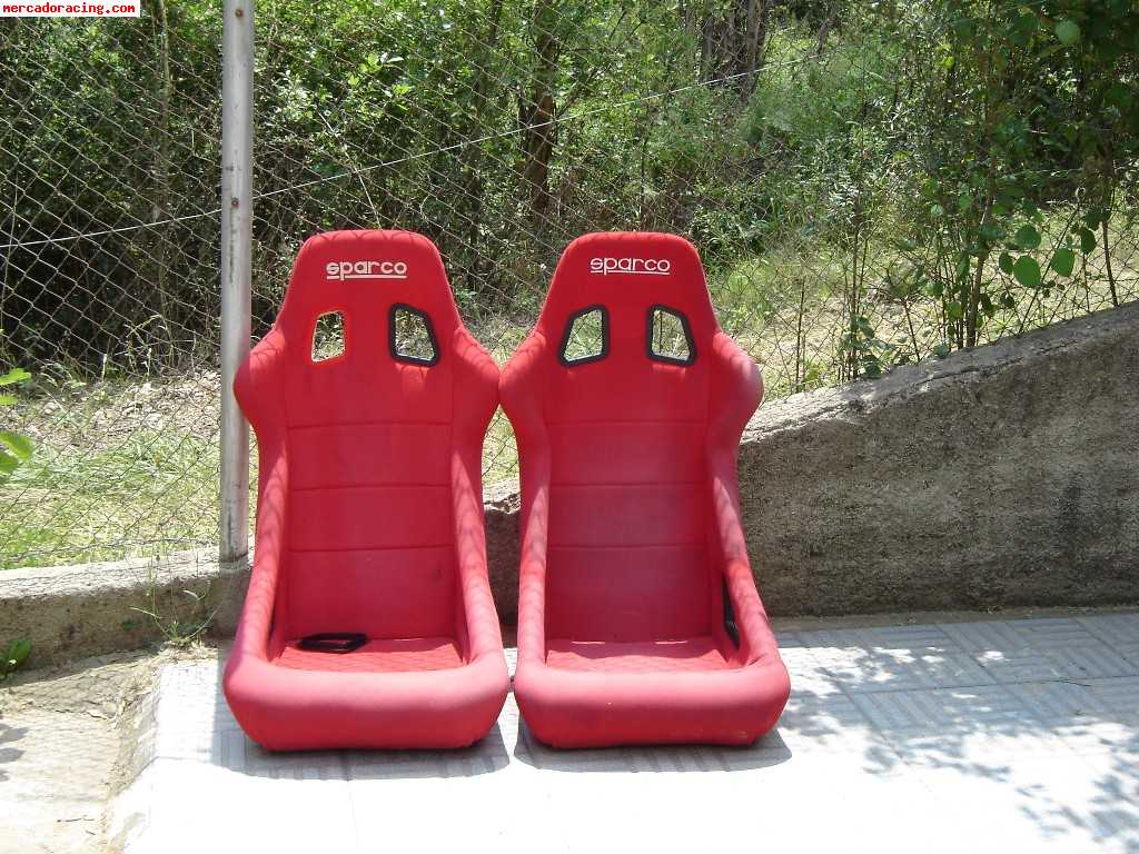 Vendo 2 bacquets sparco rojos