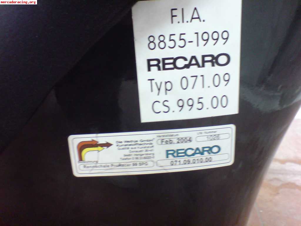 Vendo baquet recaro pro racer spg