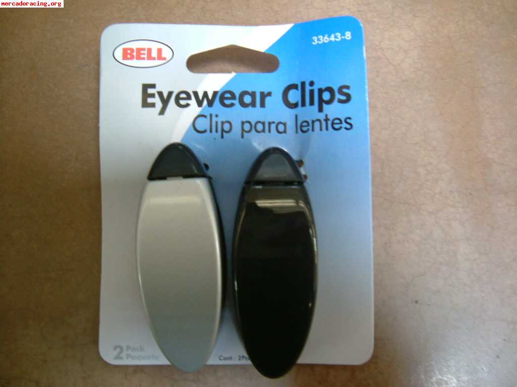 Clips para colgar las gafas