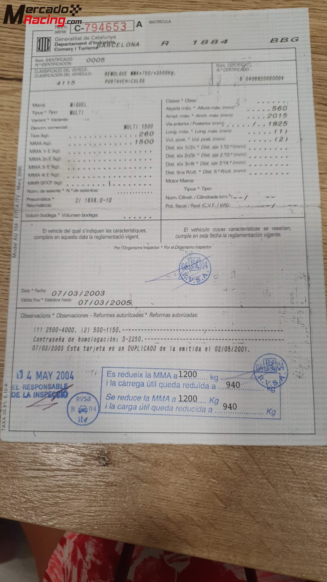Remolque plataforma