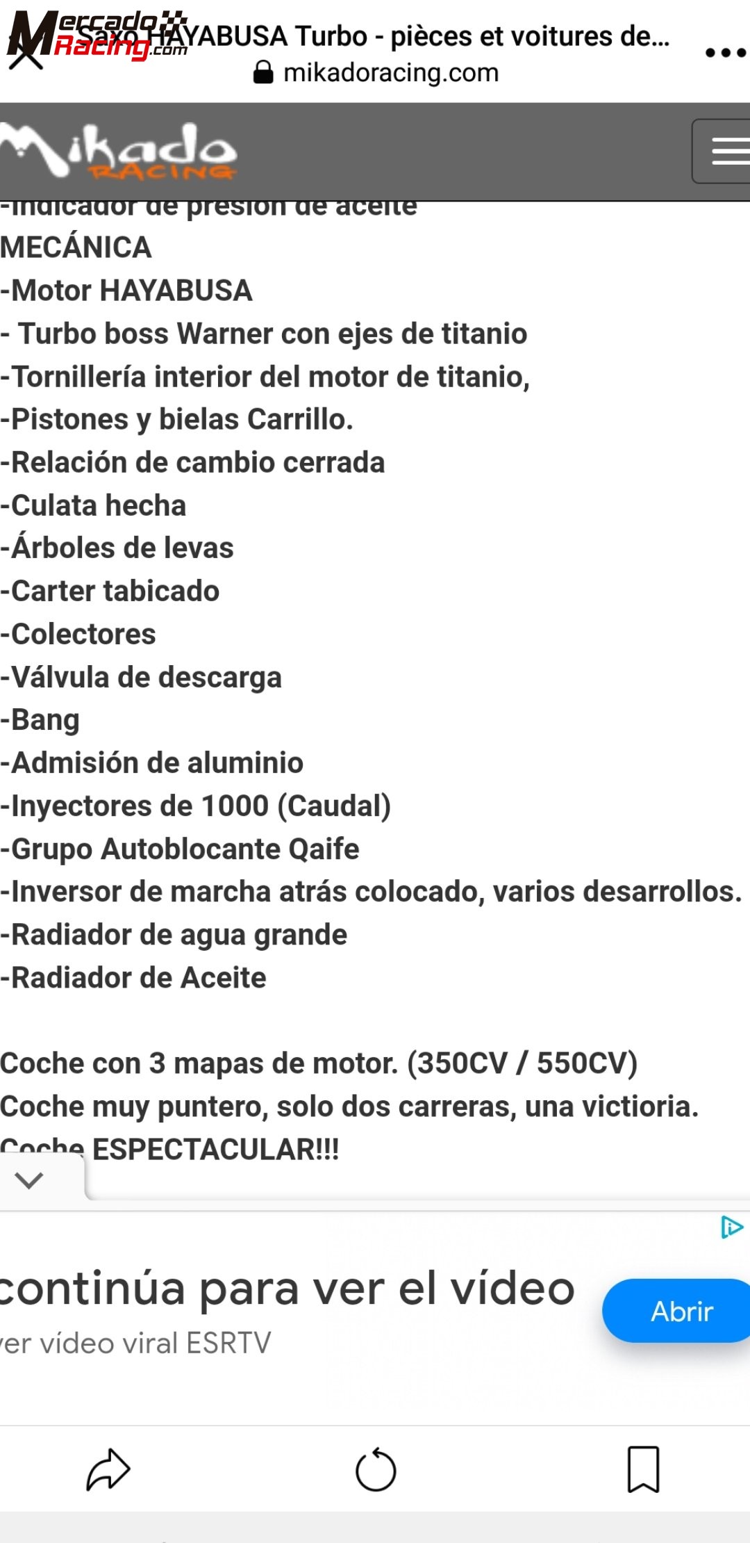 Motor completo hallabusa turbo 550cv