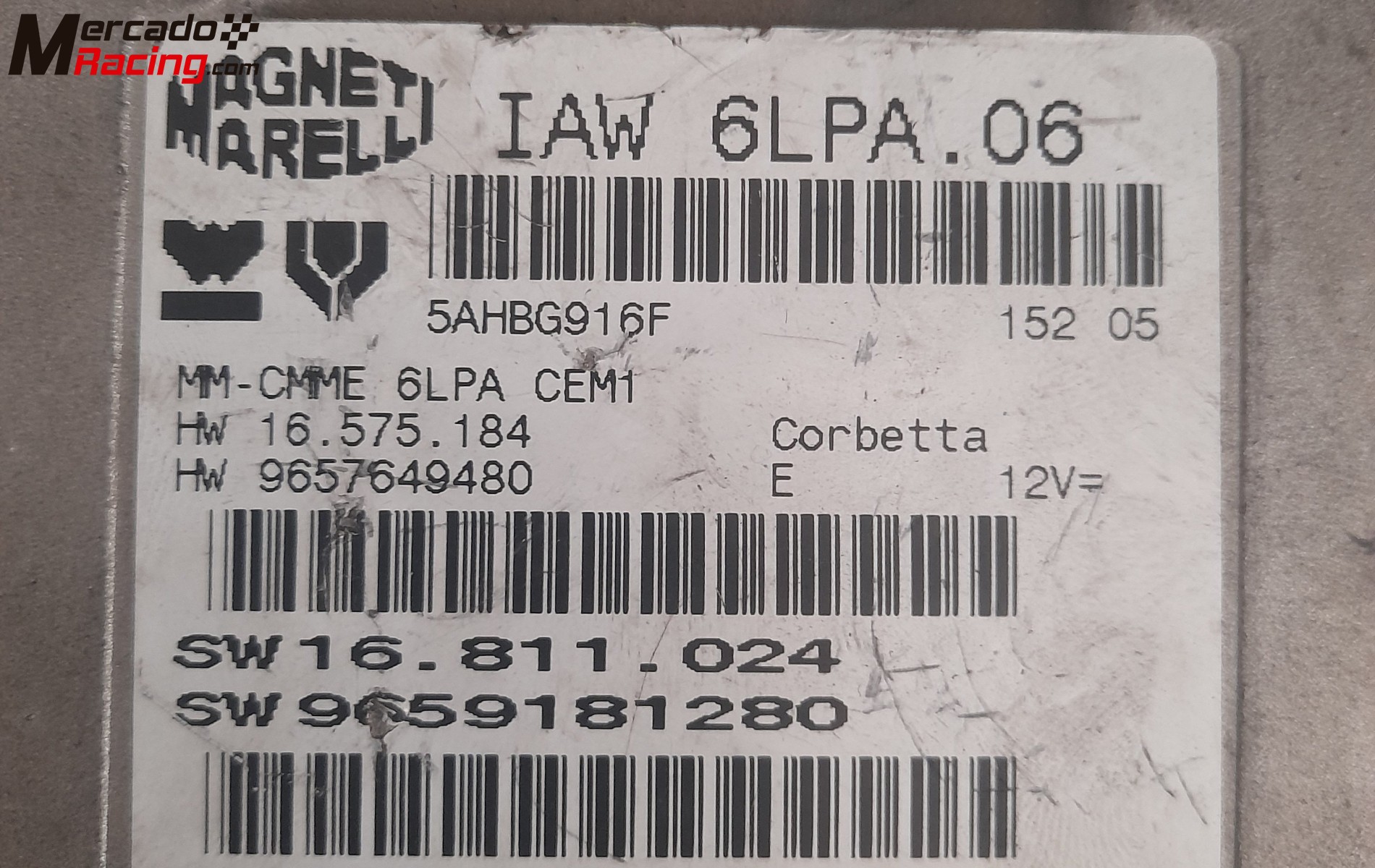 Centralita 206 rc