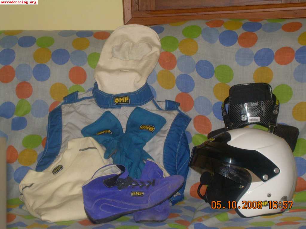  vendo equipacion completa piloto rally omp 
